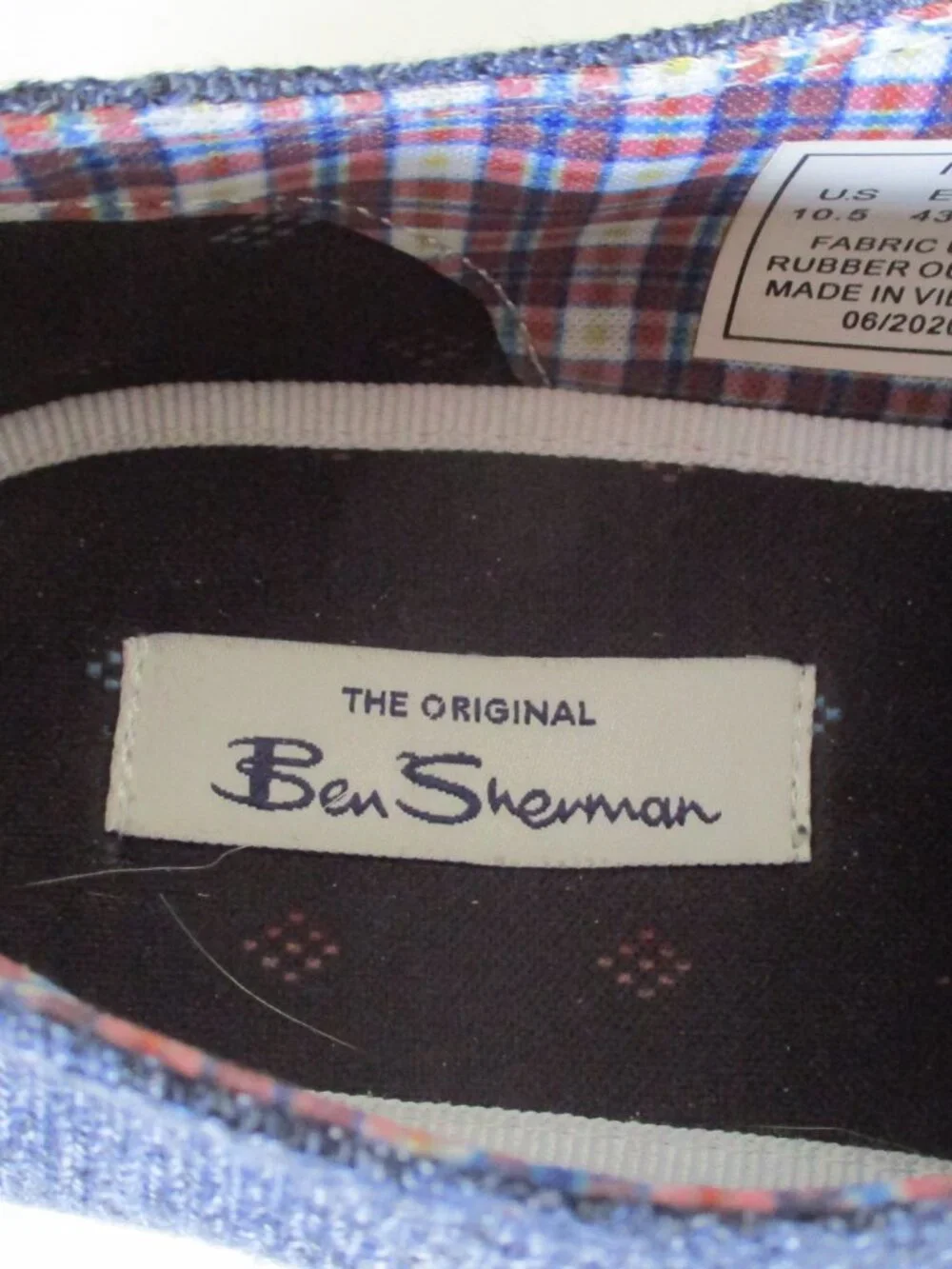 Ben Sherman Mens Blue Textile  Lace-up Casual Oxford Shoe NWOB - Size 10.5M